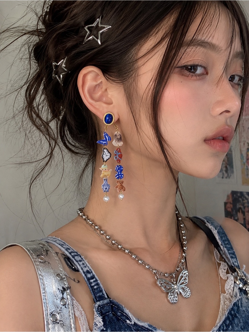 Artist Asymmetrical Statement Earrings